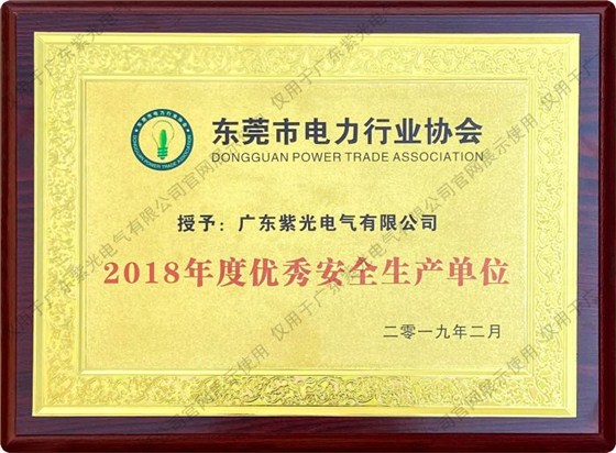 东莞市电力行业协会优秀安全生产单位