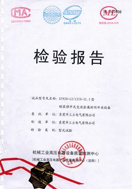 中置柜型式试验报告