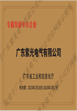 专精特新中小企业证书